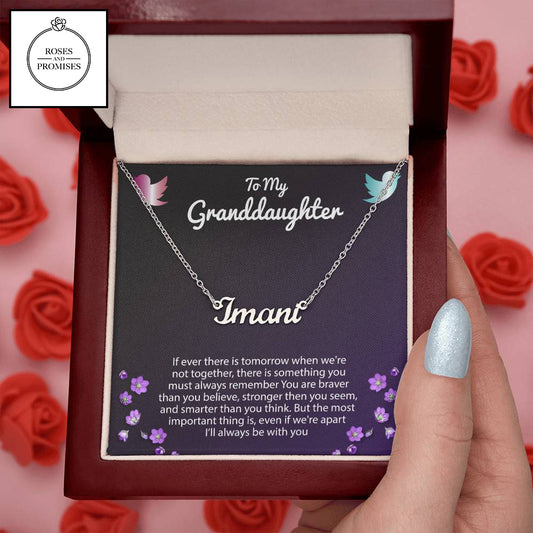To My Granddaughter Personalised Name Necklace