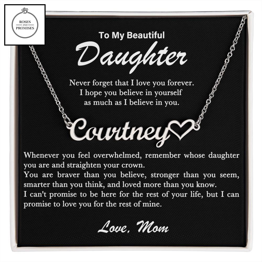To My Beautiful Daughter Personalised Style Necklace