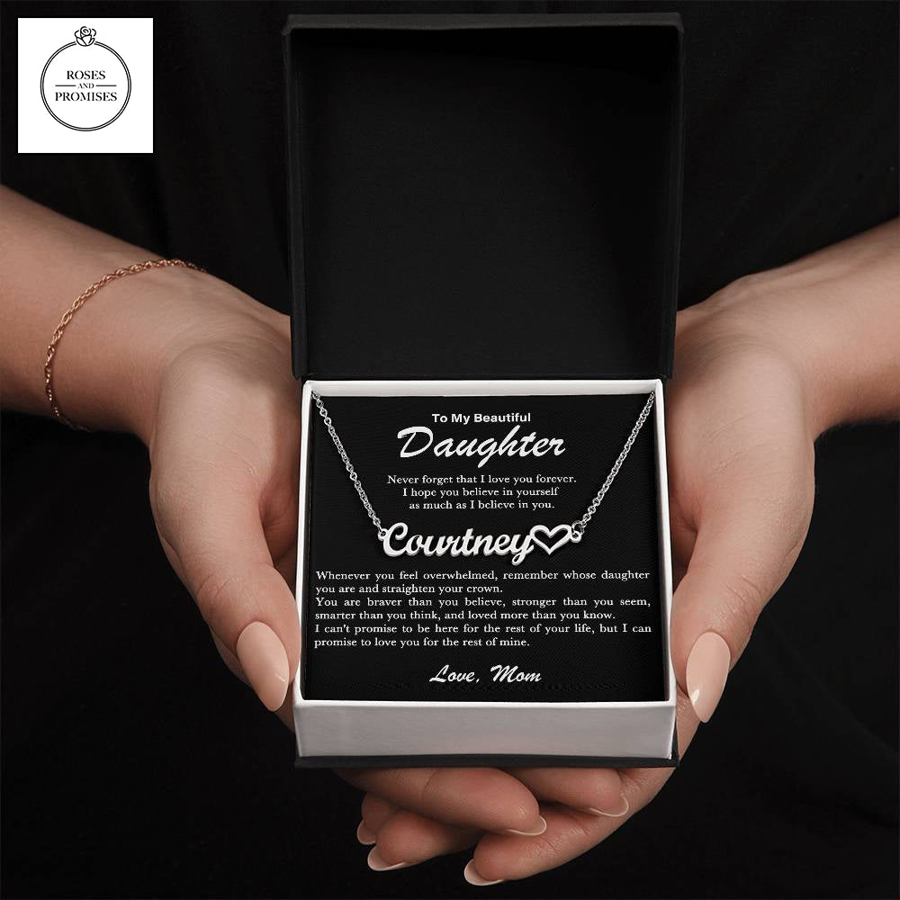 To My Beautiful Daughter Personalised Style Necklace