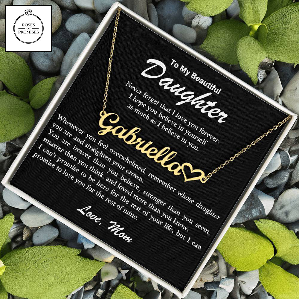 To My Beautiful Daughter Personalised Style Necklace