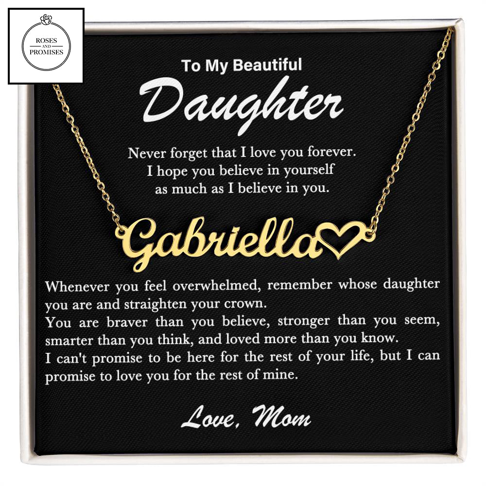 To My Beautiful Daughter Personalised Style Necklace