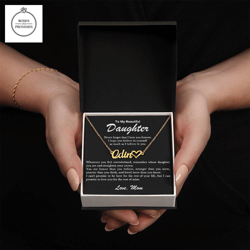 To My Beautiful Daughter Personalised Style Necklace