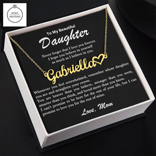 To My Beautiful Daughter Personalised Style Necklace