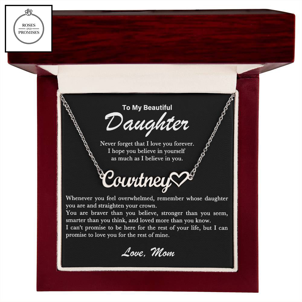 To My Beautiful Daughter Personalised Style Necklace