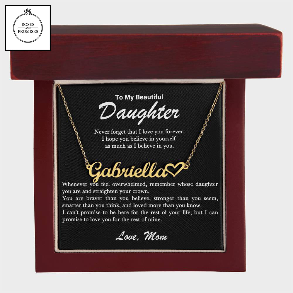 To My Beautiful Daughter Personalised Style Necklace