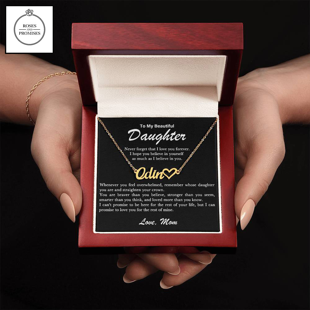 To My Beautiful Daughter Personalised Style Necklace