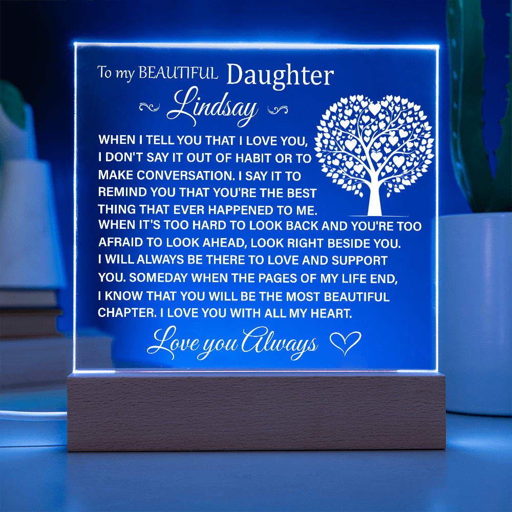 To My Beautiful Daughter Lindsay