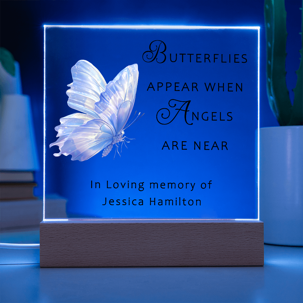 Butterflies Appear when Angels are Near, Memorial Gift, Loss of Loved One, Sympathy Gift , Loss Of Parent, Memorial Plaque