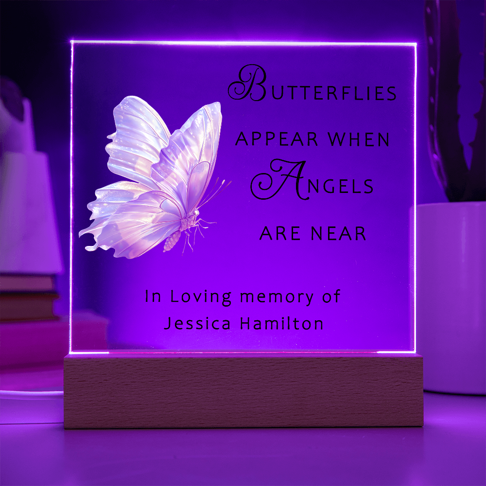 Butterflies Appear when Angels are Near, Memorial Gift, Loss of Loved One, Sympathy Gift , Loss Of Parent, Memorial Plaque