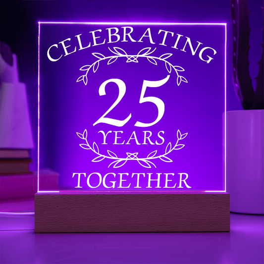 Personalized Anniversary Gift for Couple, Anniversary Plaque, Anniversary Sign, Gift for Her, Gift For Him, Gift For Mom, Night Light