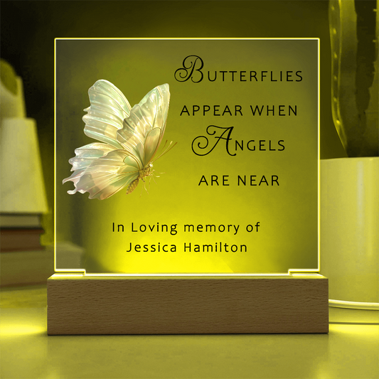 Butterflies Appear when Angels are Near, Memorial Gift, Loss of Loved One, Sympathy Gift , Loss Of Parent, Memorial Plaque