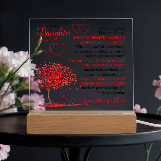 To My Daughter Acrylic Plaque Gift | Christmas Gift to Daughter | Birthday Gift to Daughter