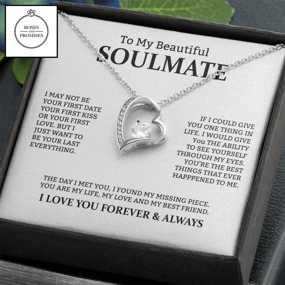 To My Beautiful Soulmate Forever Love Necklace, Gifts for Wife, Gifts for Girlfriend, Anniversary Gift, Birthday Gifts
