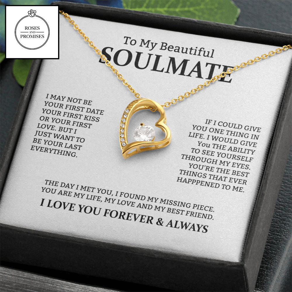 To My Beautiful Soulmate Forever Love Necklace, Gifts for Wife, Gifts for Girlfriend, Anniversary Gift, Birthday Gifts