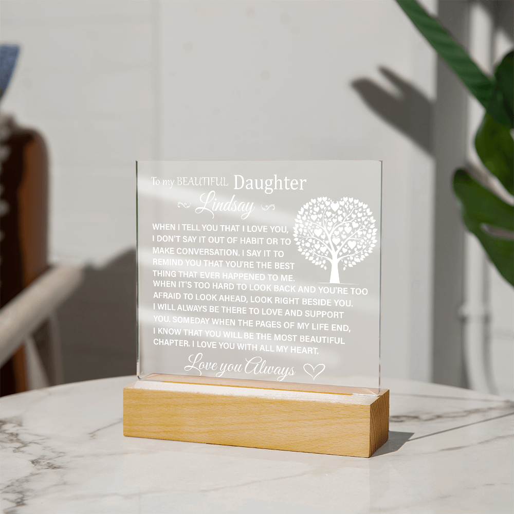 To My Beautiful Daughter Lindsay