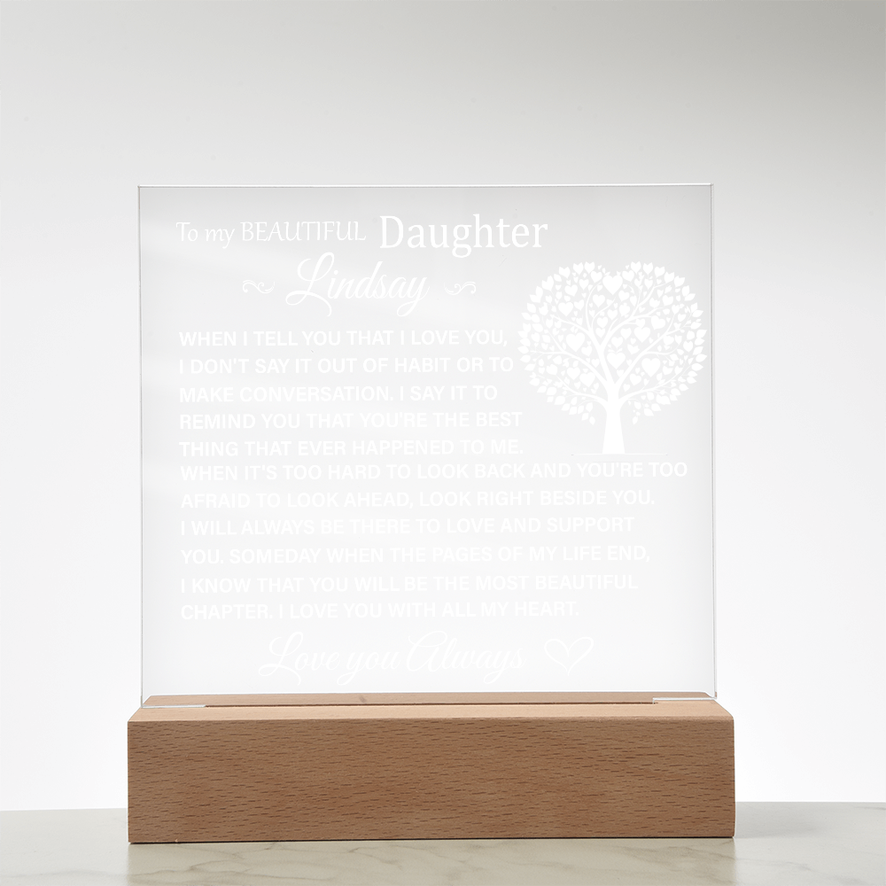 To My Beautiful Daughter Lindsay