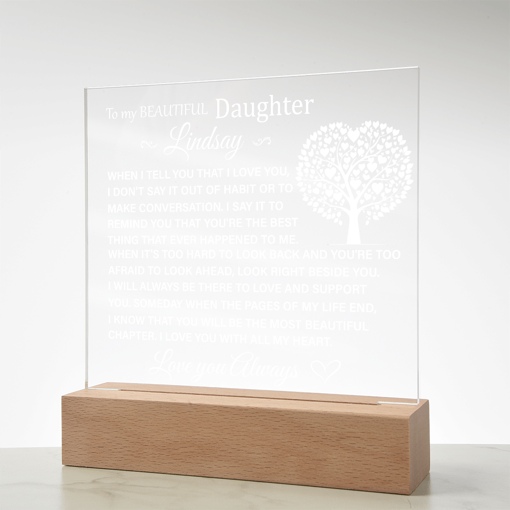 To My Beautiful Daughter Lindsay