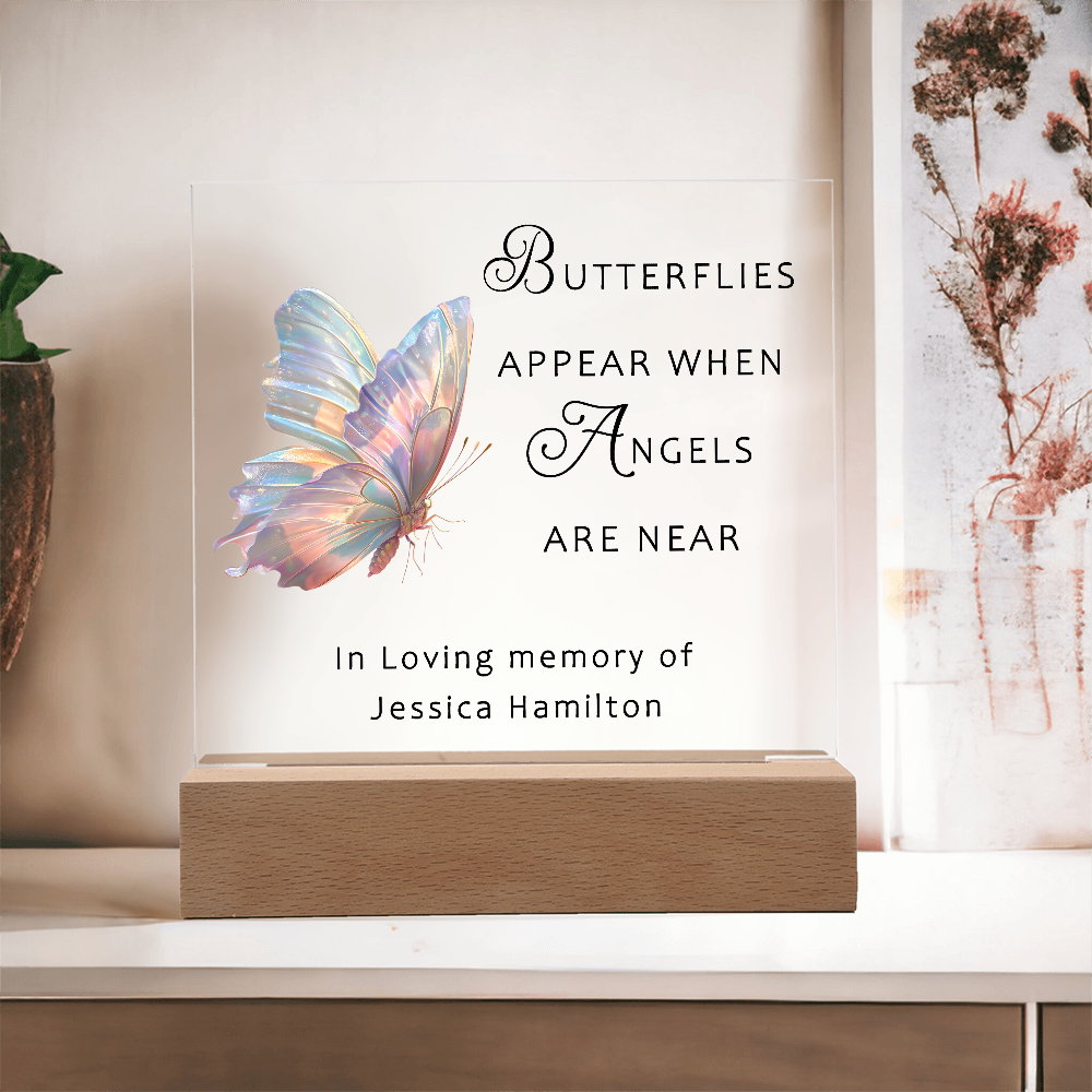 Butterflies Appear when Angels are Near, Memorial Gift, Loss of Loved One, Sympathy Gift , Loss Of Parent, Memorial Plaque