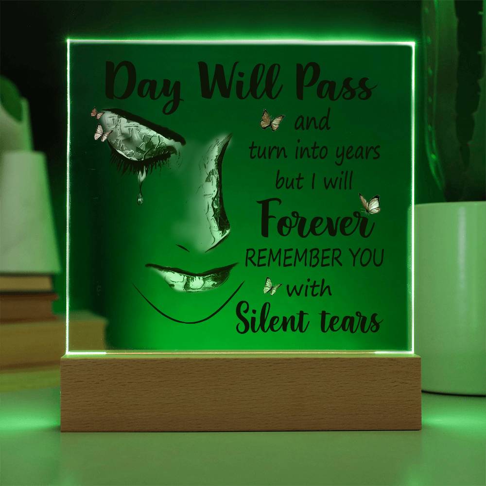 Day Will Pass Memorial Plaque | Rememberance Plaque | Loss of Mother| Loss of Dad| Loss of Friend