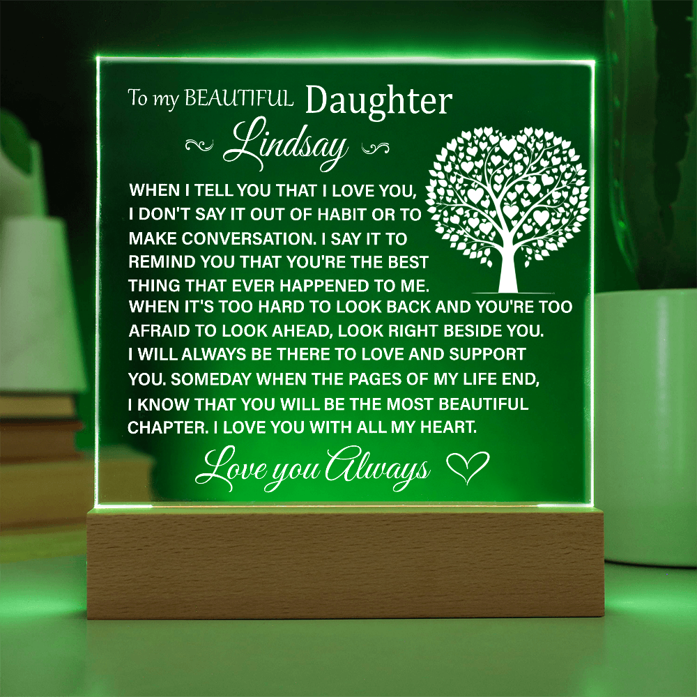 To My Beautiful Daughter Lindsay