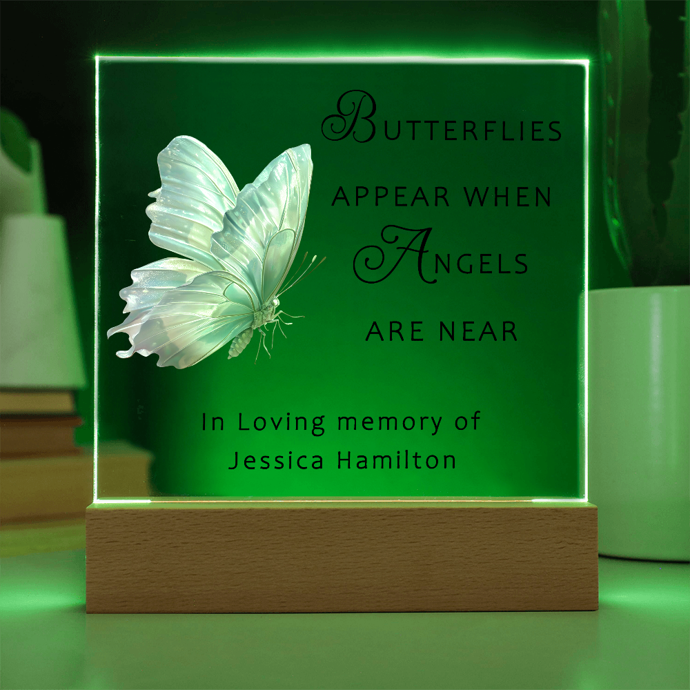 Butterflies Appear when Angels are Near, Memorial Gift, Loss of Loved One, Sympathy Gift , Loss Of Parent, Memorial Plaque