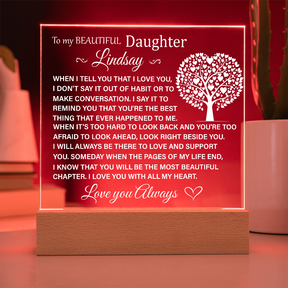 To My Beautiful Daughter Lindsay