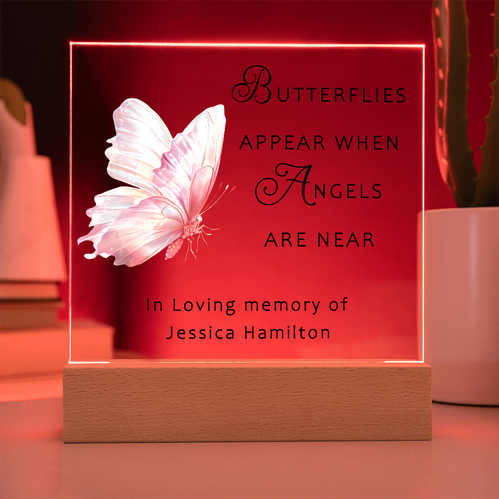 Butterflies Appear when Angels are Near, Memorial Gift, Loss of Loved One, Sympathy Gift , Loss Of Parent, Memorial Plaque