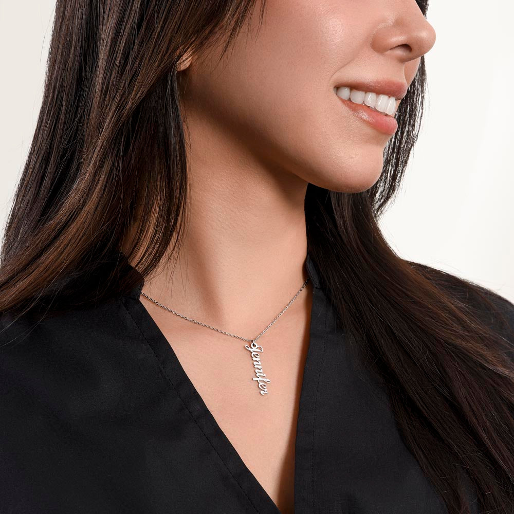Personalized Multi Veritcal Name Necklace