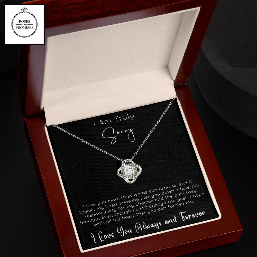 I am Truly Sorry Love Knot Necklace